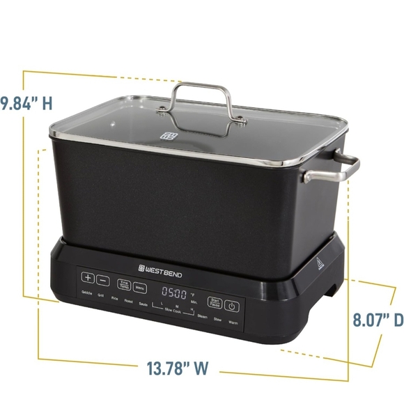 West Bend Black Multi-Cooker - Picture 4 of 6